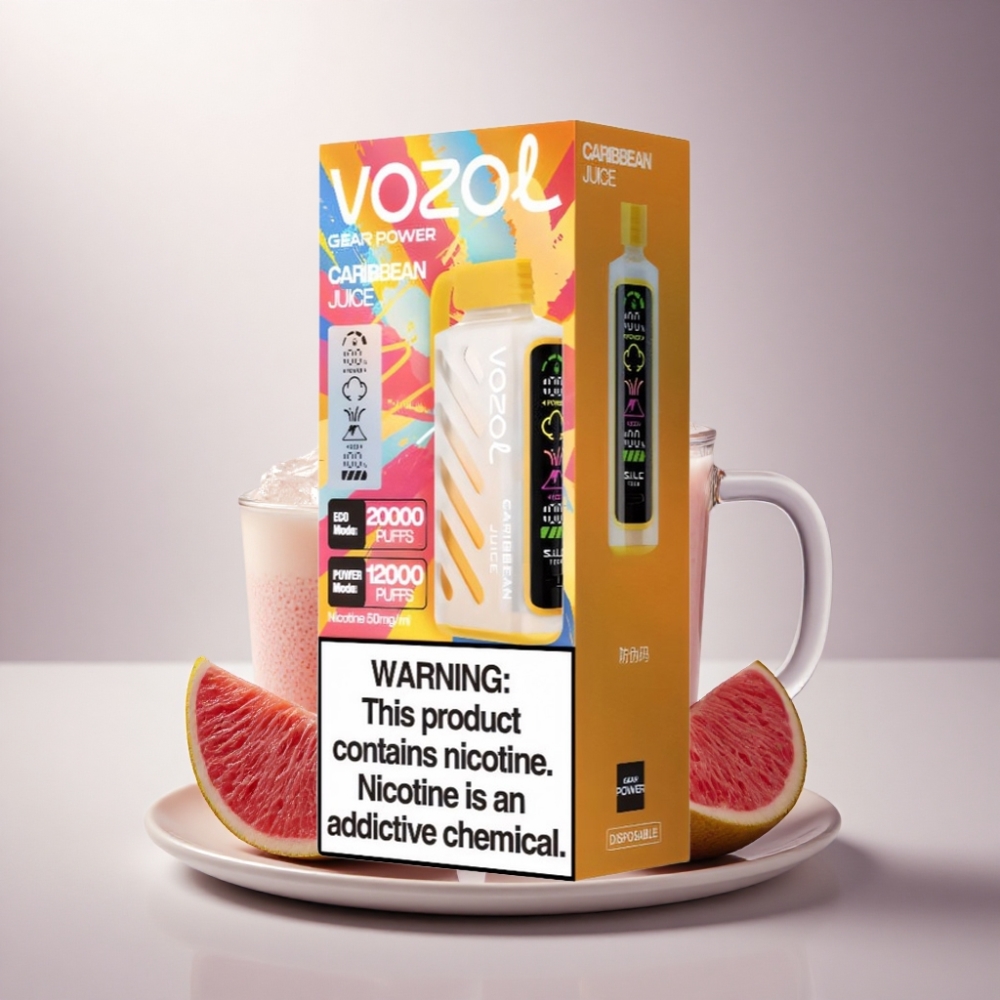 VOZOL Gear Power 20000 Puffs Jugo Caribeño con Pantalla Completa y 20mL