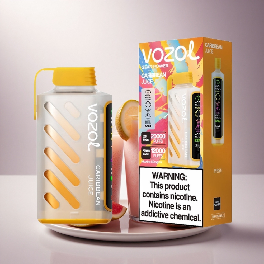 VOZOL Gear Power 20000 Puffs Jugo Caribeño con Pantalla Completa y 20mL