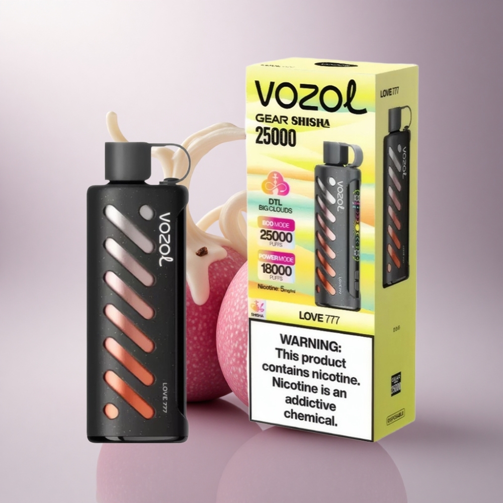 VOZOL Gear Shisha 25000 Puffs Amor 777 Sabor Delicioso 30 y 5mg/ml Nicotina