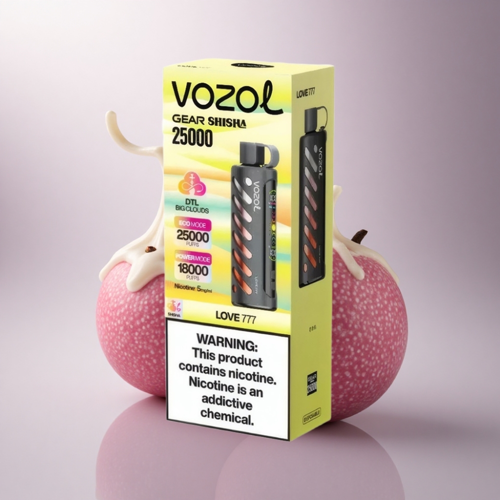 VOZOL Gear Shisha 25000 Puffs Amor 777 Sabor Delicioso 30 y 5mg/ml Nicotina