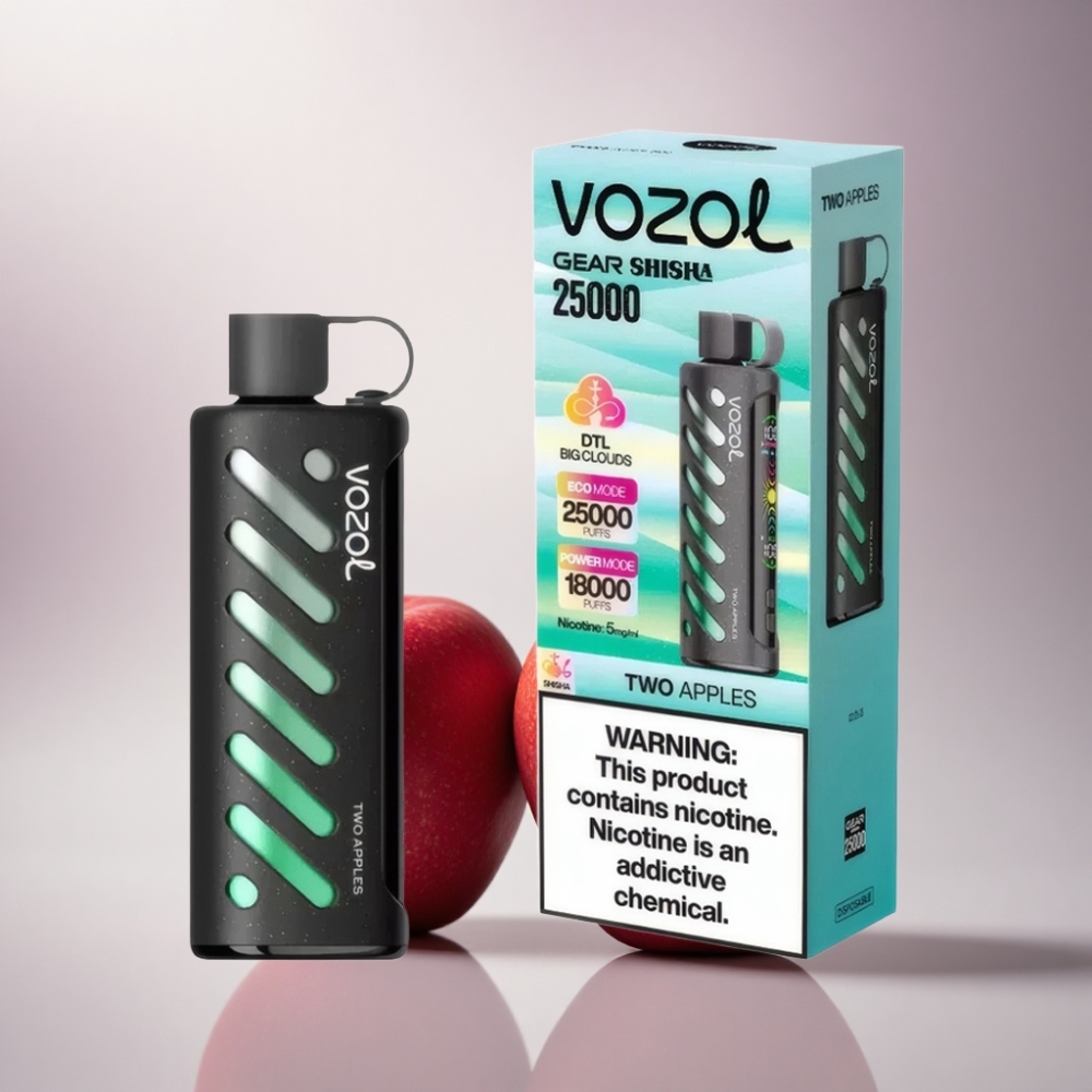 VOZOL Gear Shisha 25000 Puffs Dos Manzanas con 5mg/ml de Nicotina y 1000mAh