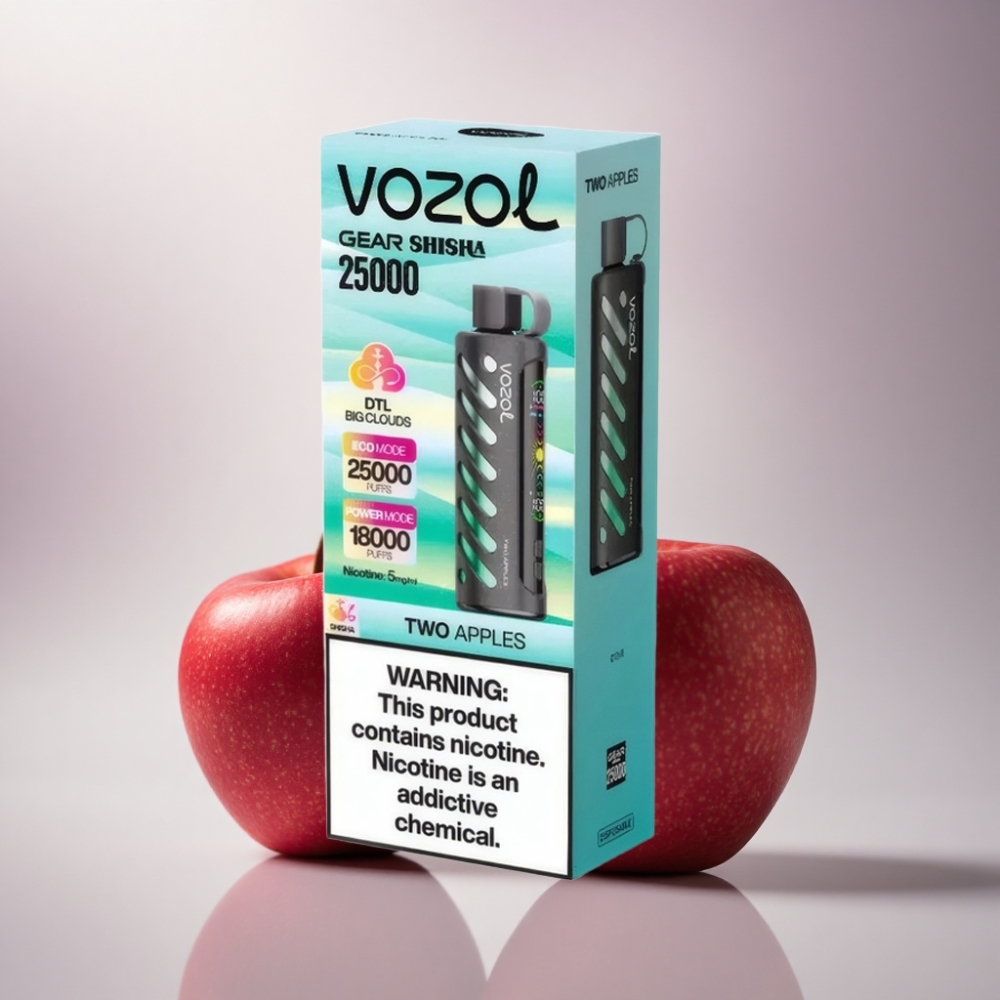 VOZOL Gear Shisha 25000 Puffs Dos Manzanas con 5mg/ml de Nicotina y 1000mAh