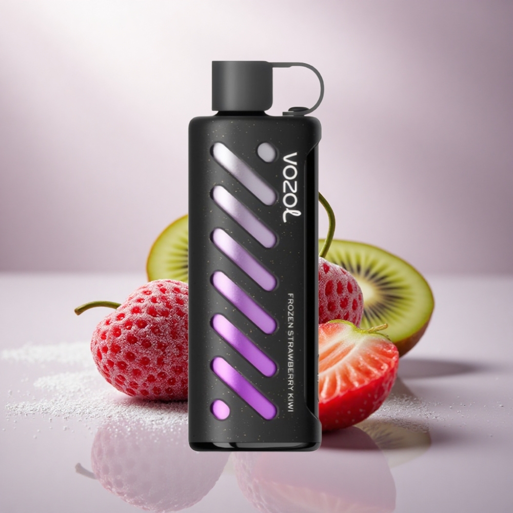 VOZOL Gear Shisha 25000 Puffs Fresa y Kiwi Congelados con Dual Mesh y 5mg de Nicotina