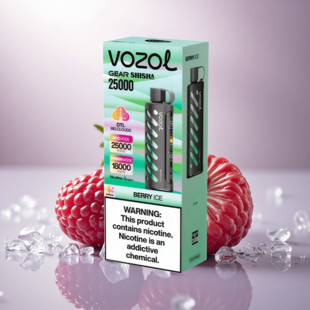 VOZOL Gear Shisha 25000 Puffs Helado de Bayas con 5mg de Nicotina y 1000mAh