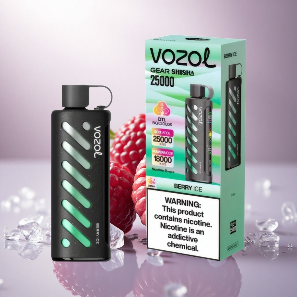 VOZOL Gear Shisha 25000 Puffs Helado de Bayas con 5mg de Nicotina y 1000mAh
