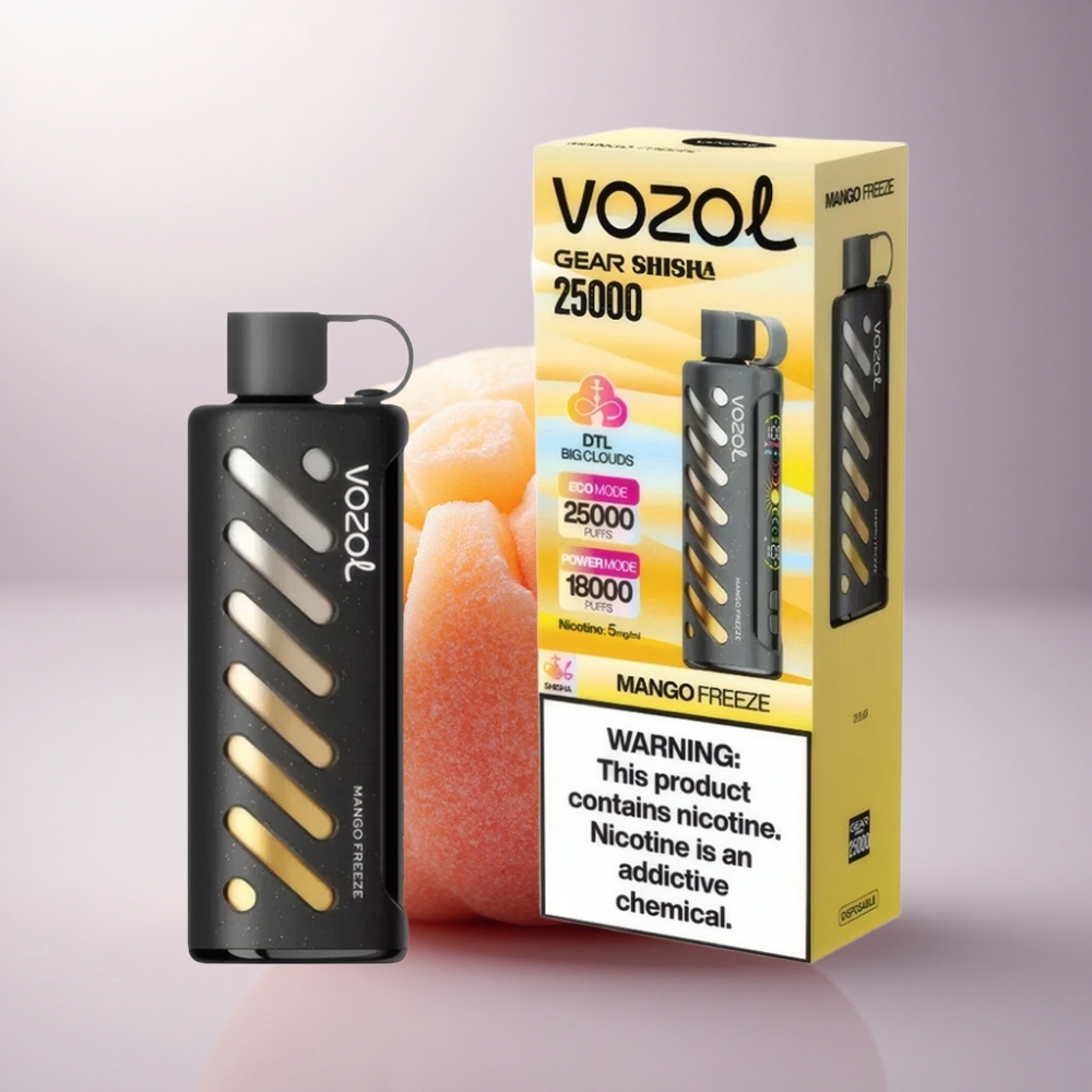 VOZOL Gear Shisha 25000 Puffs Helado de Mango con 5mg/ml de Nicotina y 1000mAh