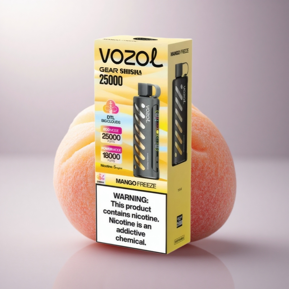 VOZOL Gear Shisha 25000 Puffs Helado de Mango con 5mg/ml de Nicotina y 1000mAh