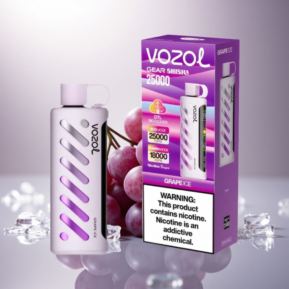 VOZOL Gear Shisha 25000 Puffs Helado de Uva con 5mg/ml de Nicotina y 1000mAh
