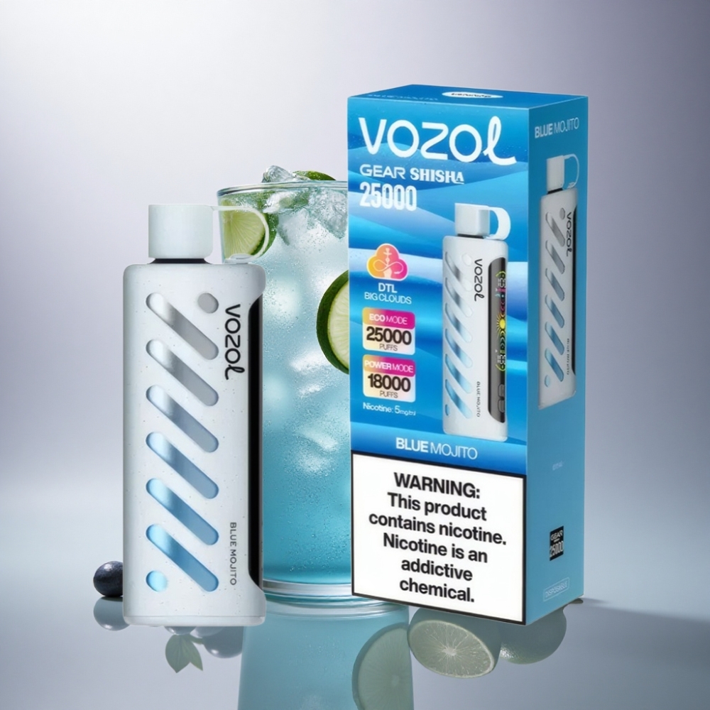 VOZOL Gear Shisha 25000 Puffs Mojito Azul con 5mg/ml de Nicotina y 1000mAh