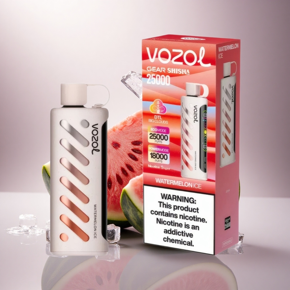 VOZOL Gear Shisha 25000 Puffs Sandía Hielo con Dual Mesh y 5mg/ml de Nicotina