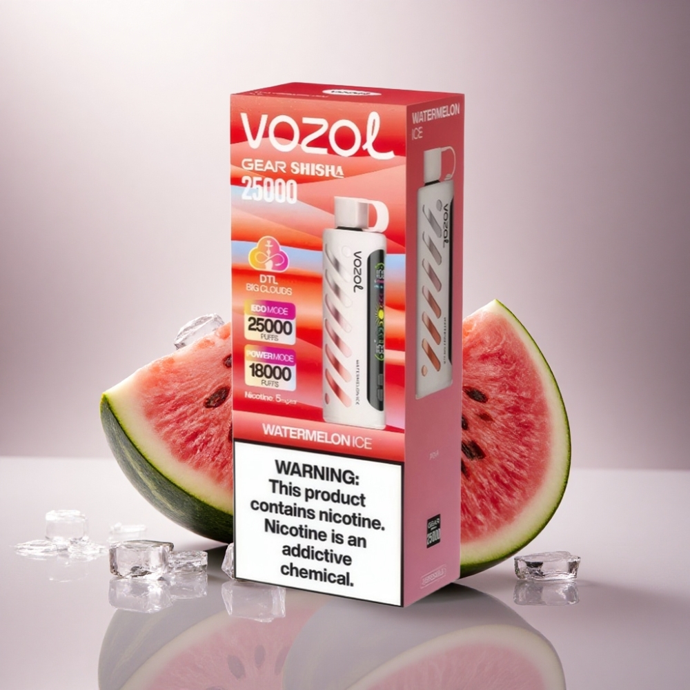 VOZOL Gear Shisha 25000 Puffs Sandía Hielo con Dual Mesh y 5mg/ml de Nicotina