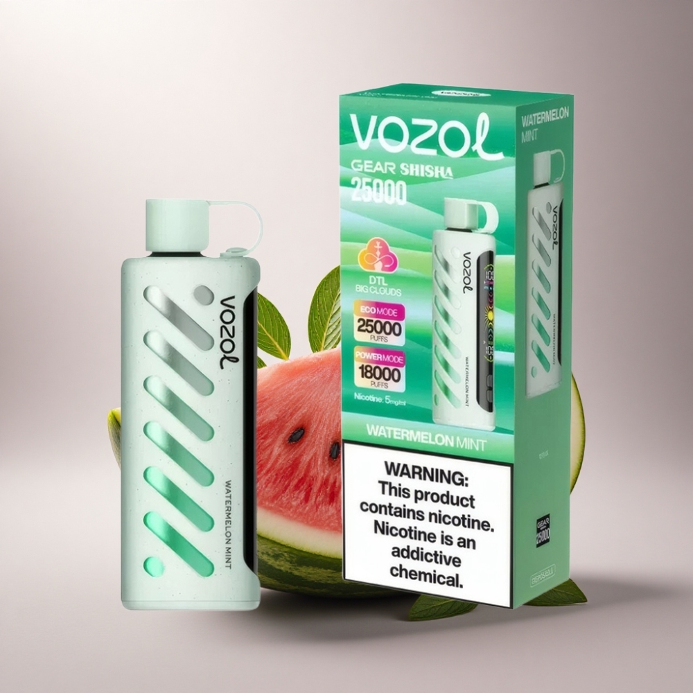 VOZOL Gear Shisha 25000 Puffs Sandía Menta con 5mg/ml de nicotina y 1000mAh