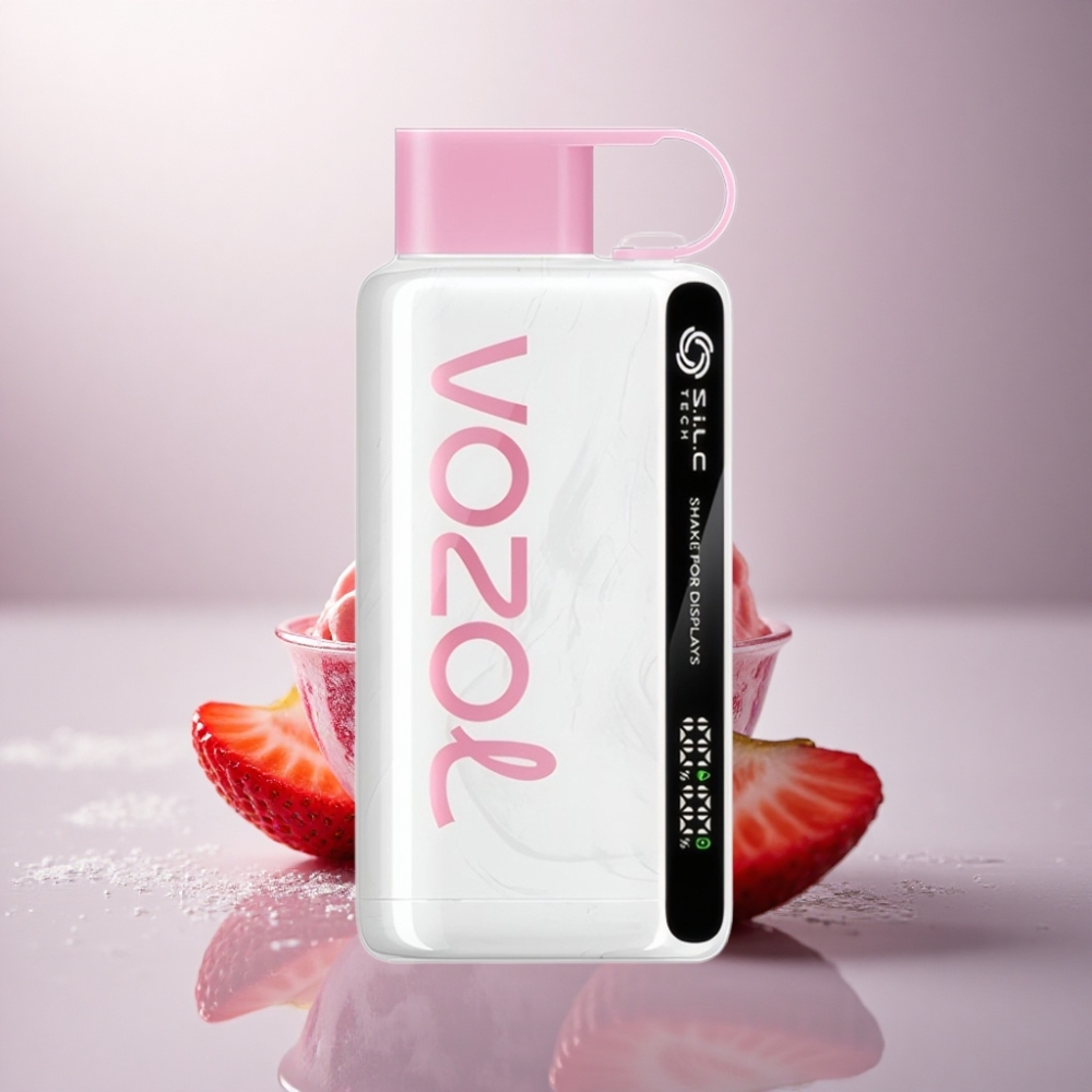 VOZOL STAR 9000/12000 Puffs Helado de Fresa con Carga Rápida 30% y 650mAh