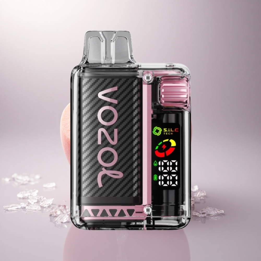 VOZOL Vista 20000 Puffs Melocotón Hielo con Batería Recargable 650mAh y Resistencia Dual Mesh